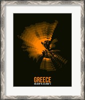 Framed Greece Radiant Map 2