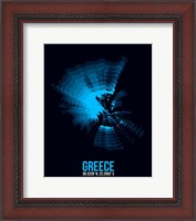 Framed Greece Radiant Map 3