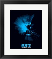 Framed Greece Radiant Map 3