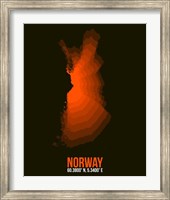 Framed Norway Radiant Map 1