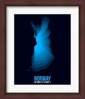 Framed Norway Radiant Map 2