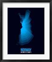 Framed Norway Radiant Map 2