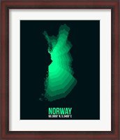 Framed Norway Radiant Map 3