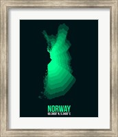 Framed Norway Radiant Map 3