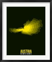 Framed Austria Radiant Map 2