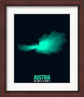 Framed Austria Radiant Map 3