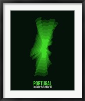 Framed Portugal Radiant Map 2