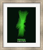 Framed Portugal Radiant Map 2