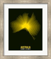 Framed Australia Radiant Map 3