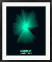 Framed Germany Radiant Map 2