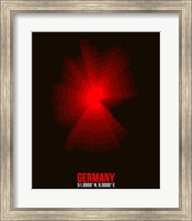 Framed Germany Radiant Map 3