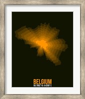 Framed Belgium Radiant Map 2