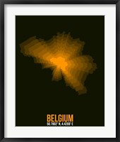 Framed Belgium Radiant Map 2