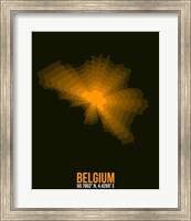 Framed Belgium Radiant Map 2