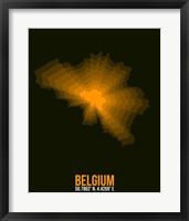 Framed Belgium Radiant Map 2