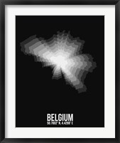 Framed Belgium Radiant Map 3