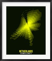 Framed Netherlands Radiant Map 3