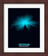 Framed Switzerland Radiant Map 2