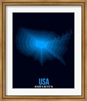 Framed USA Radiant Map 1