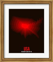 Framed USA Radiant Map 2