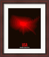 Framed USA Radiant Map 2