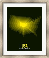 Framed USA Radiant Map 3