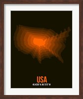Framed USA Radiant Map 4