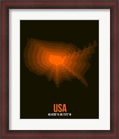 Framed USA Radiant Map 4