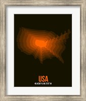 Framed USA Radiant Map 4