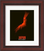 Framed Japan Radiant Map 1