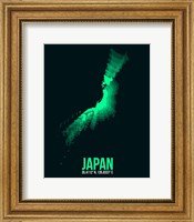 Framed Japan Radiant Map 2