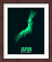 Framed Japan Radiant Map 2