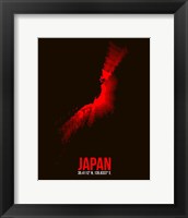 Framed Japan Radiant Map 3