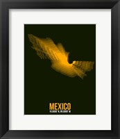 Framed Mexico Radiant Map 1