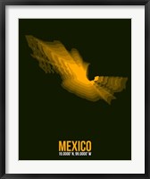 Framed Mexico Radiant Map 1