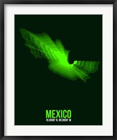 Framed Mexico Radiant Map 2