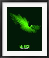 Framed Mexico Radiant Map 2