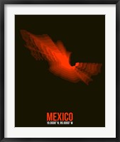 Framed Mexico Radiant Map 3