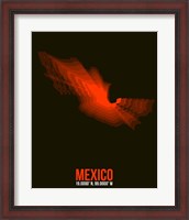 Framed Mexico Radiant Map 3