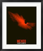 Framed Mexico Radiant Map 3