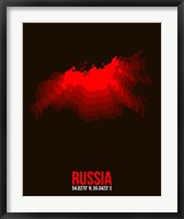 Framed Russia Radiant Map 1