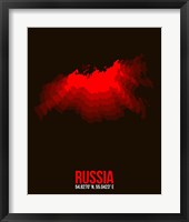 Framed Russia Radiant Map 1