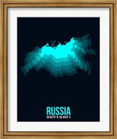 Framed Russia Radiant Map 2