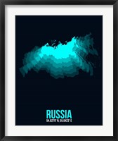Framed Russia Radiant Map 2
