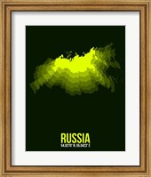 Framed Russia Radiant Map 3