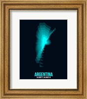 Framed Argentina Radiant Map 1