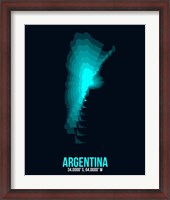 Framed Argentina Radiant Map 1