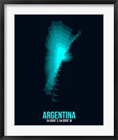 Framed Argentina Radiant Map 1
