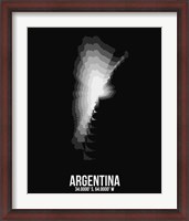 Framed Argentina Radiant Map 3