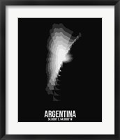 Framed Argentina Radiant Map 3